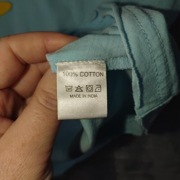 Pussers Women XL Turquoise Blue Royal Navy Traditional Cotton vintage vneck Top - Picture 9 of 12